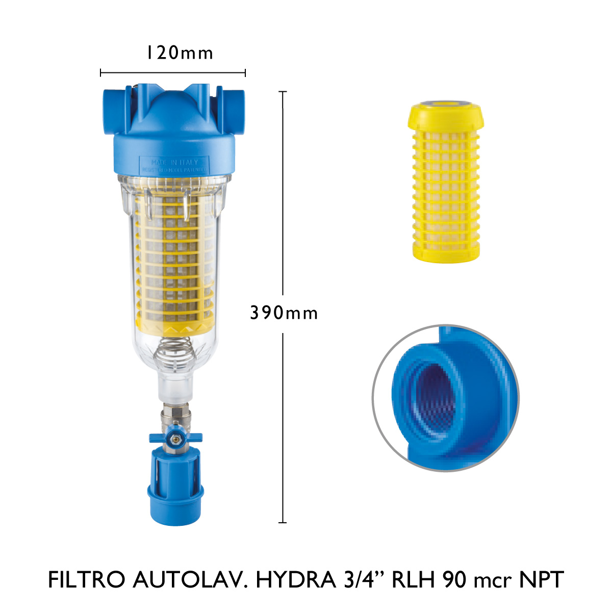 Filtro acqua autopulente Hydra Atlas 1 Rlh 90 Mcr + accessori