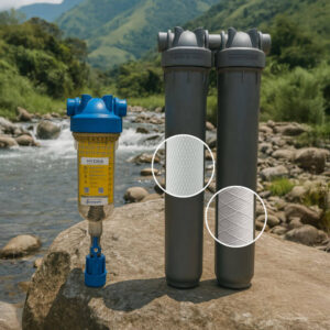 Combo Filtro Autolavable 90 micras + Filtro para Toda la Casa (3 a 5 Llaves)