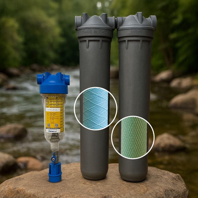 Combo Filtro Autolavable 90 micras + Filtro para Toda la Casa Sabor y olor (3 a 5 Llaves)